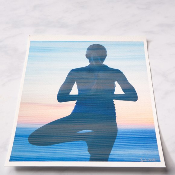 Spring Cleaning Artwork! 8.5x11 inch Yoga Tree Pose Abstract Photo Poster Print - Picture 4 of 6